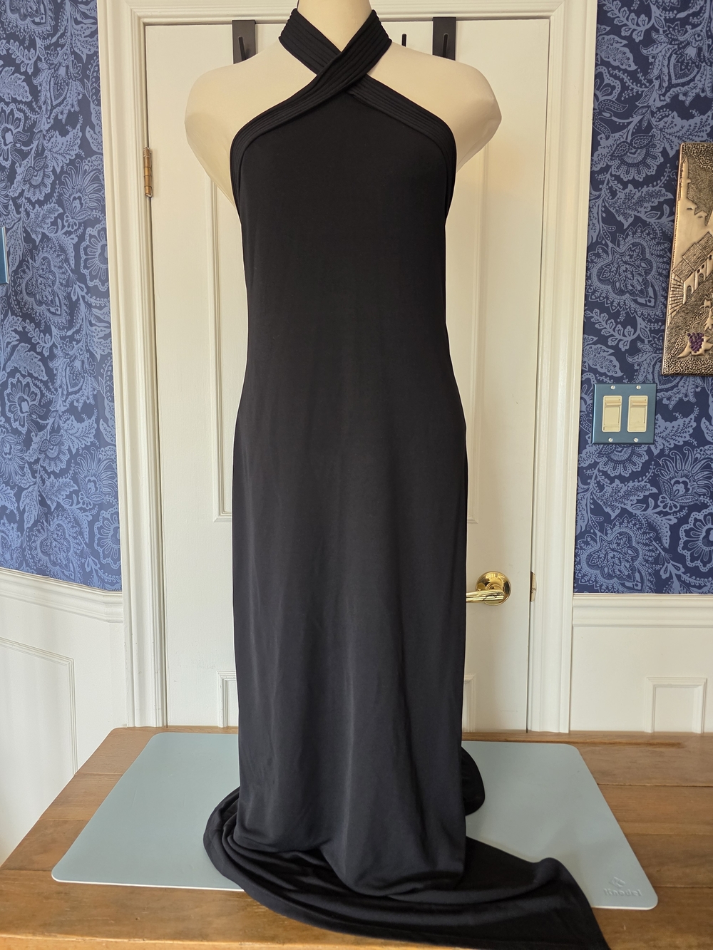 Ralph Lauren Black Halter Maxi Gown